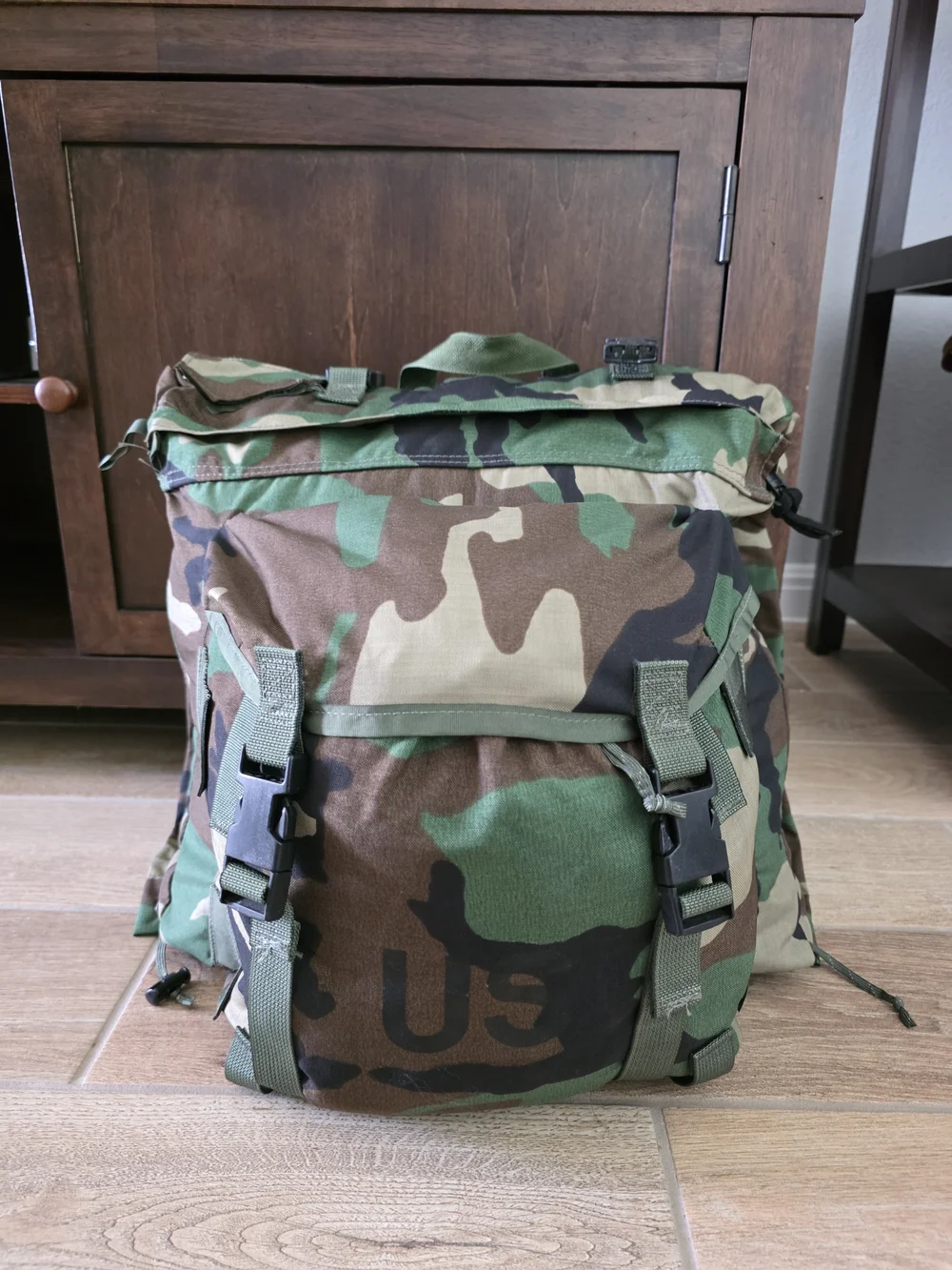 Military-Style Camouflage Rucksack Pack - Green Combat Patrol Pack